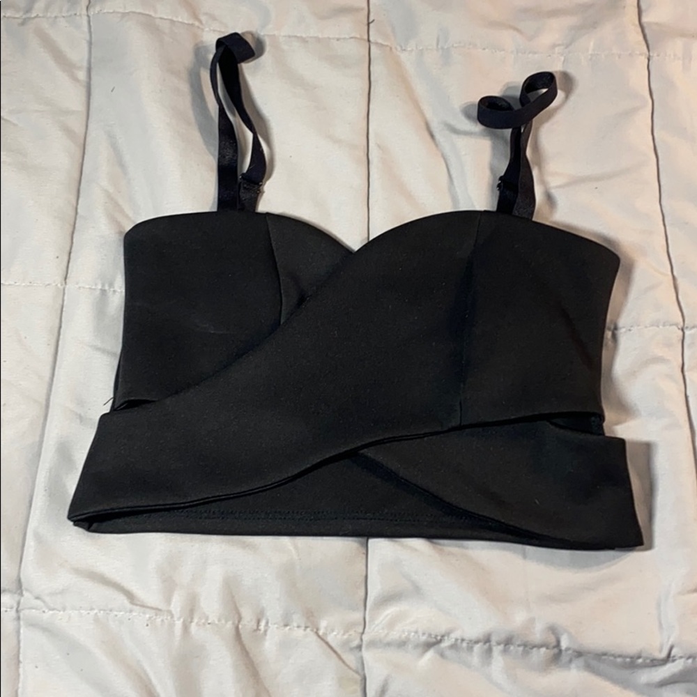 Nasty Gal Black Crop Tank (Small)
